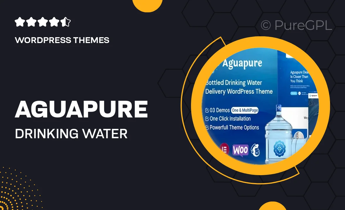 Aguapure – Drinking Water Company WordPress Theme