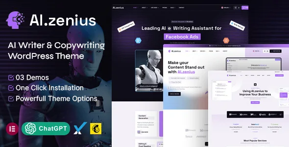 ai zenius ai writer copywriting wordpress theme 1