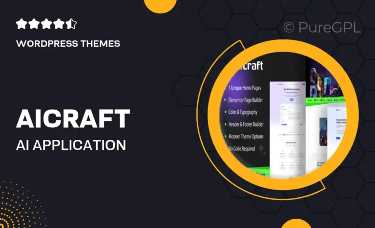 aicraft ai application generator wordpress theme