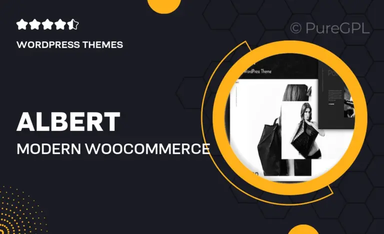 albert modern woocommerce theme