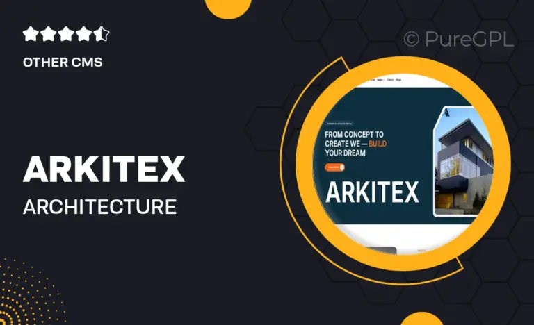 arkitex architecture interior elementor template kit
