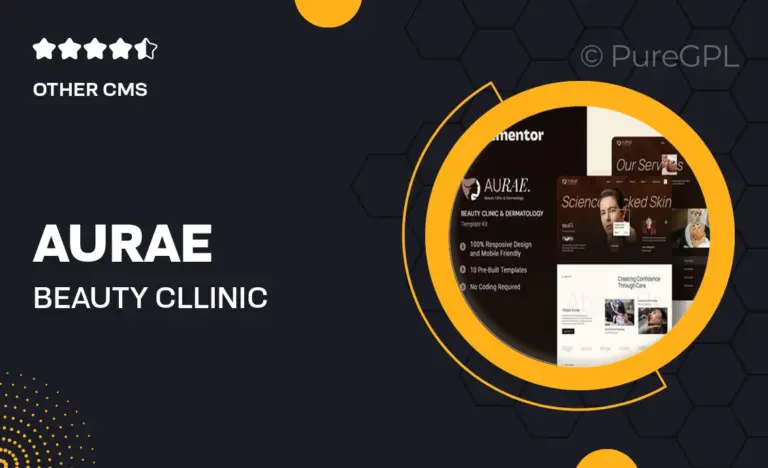 aurae beauty cllinic dermatology elementor template kit