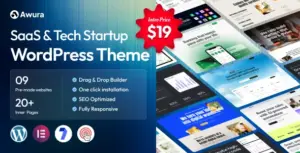 Awura – SaaS & Startup WordPress Theme