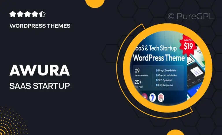 awura saas startup wordpress theme