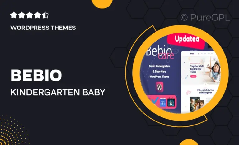 bebio kindergarten baby care wordpress theme