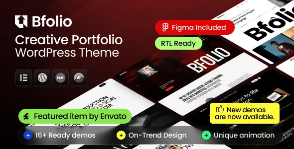 bfolio creative portfolio wordpress theme 1