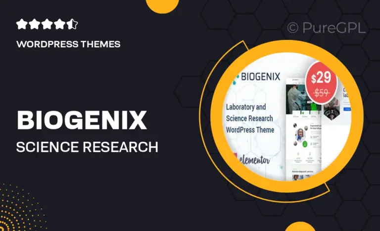 biogenix science research laboratory wp theme