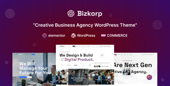 bizkorp creative business agency wordpress theme 1