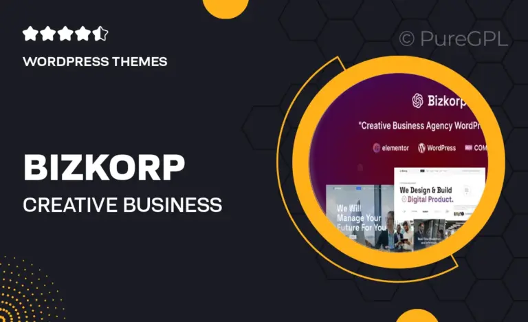 bizkorp creative business agency wordpress theme