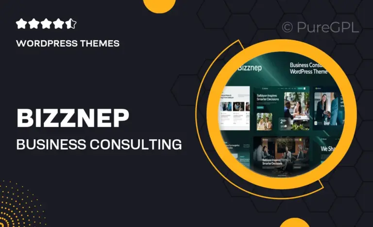 bizznep business consulting wordpress theme
