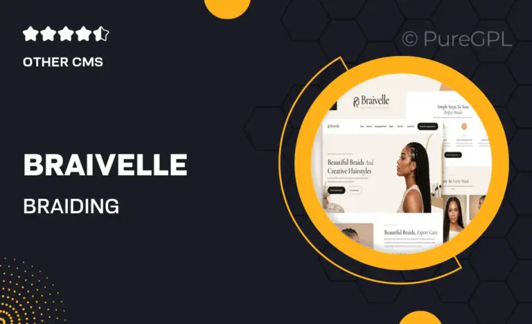 braivelle braiding hairstyling services elementor template kit