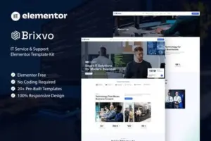 Brixvo – IT Service & Support Elementor Template Kit