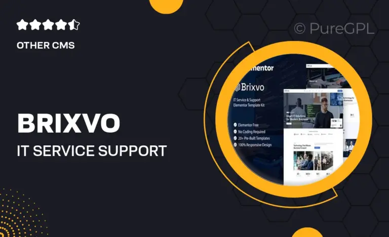 brixvo it service support elementor template kit