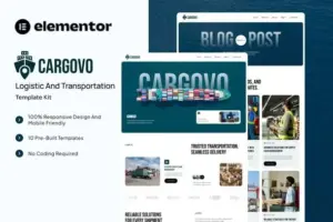 Cargovo – Logistic and Transportation Elementor Template Kit