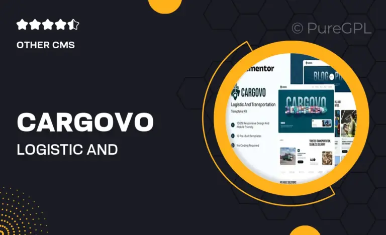 cargovo logistic and transportation elementor template kit