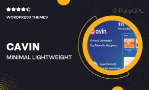Cavin | Minimal & Lightweight WordPress Blog Theme