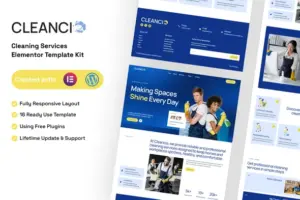 Cleancio – Cleaning Services Elementor Template Kit