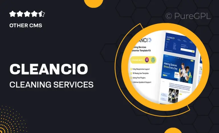 cleancio cleaning services elementor template kit