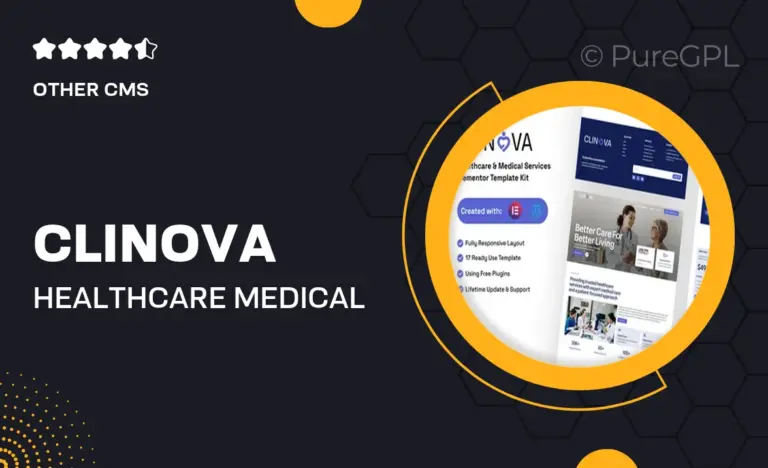 clinova healthcare medical services elementor template kit