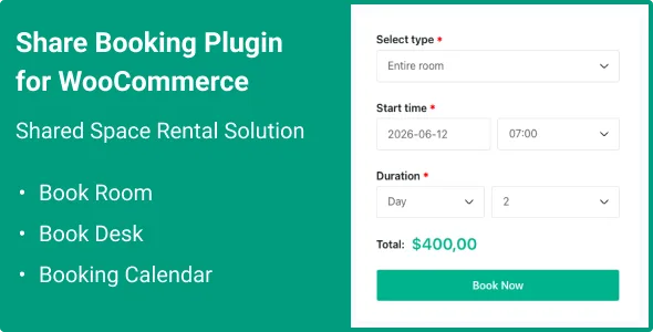 codecanyon share booking for woocommerce 1