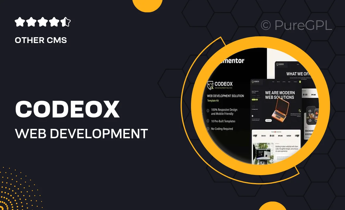 Codeox – Web Development Solution Elementor Template Kit