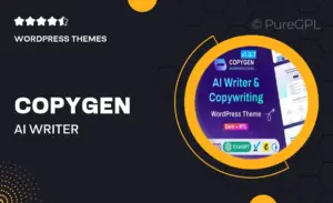 CopyGen – AI Writer & Copywriting Landing Page WordPress Theme
