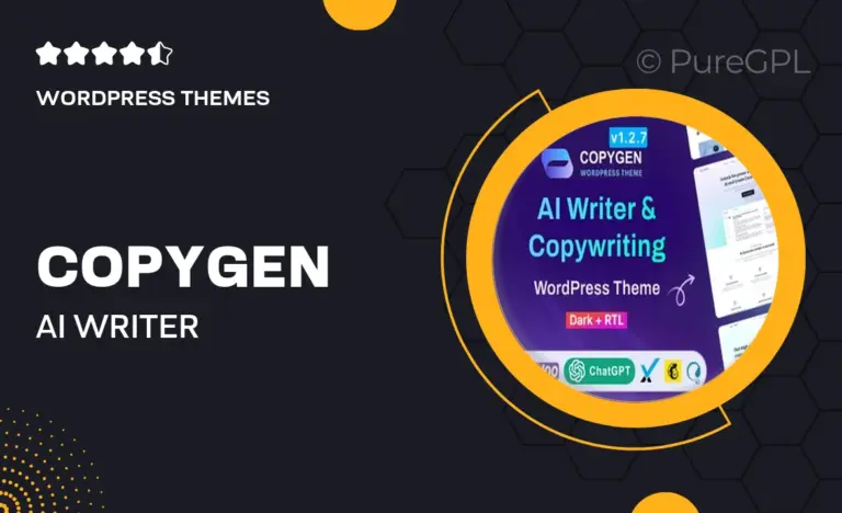 copygen ai writer copywriting landing page wordpress theme