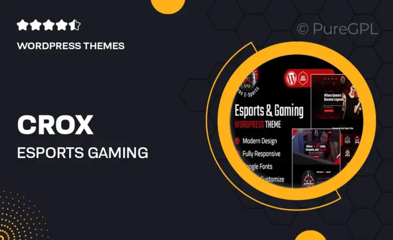 crox esports gaming wordpress theme