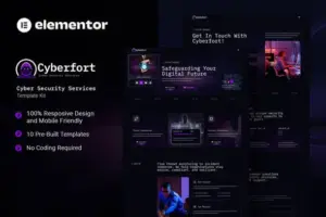 Cyberfort – Cyber Security Services Elementor Template Kit