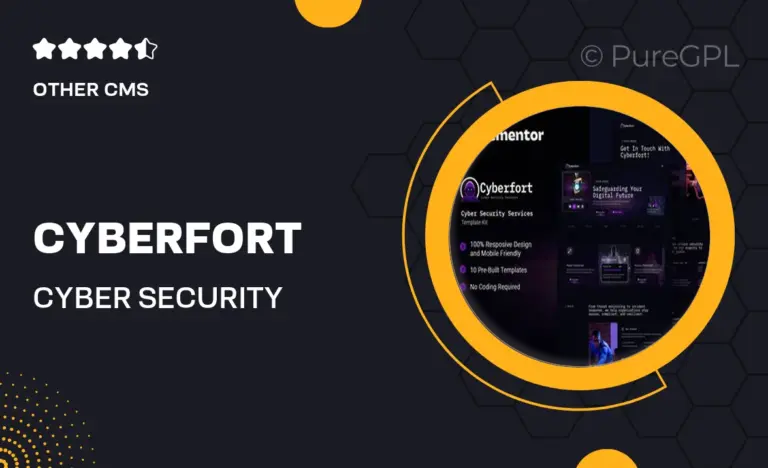 cyberfort cyber security services elementor template kit