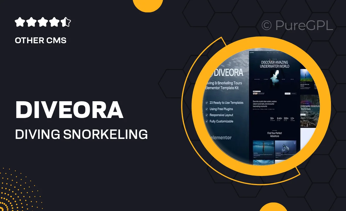 Diveora – Diving & Snorkeling Tours Elementor Template Kit