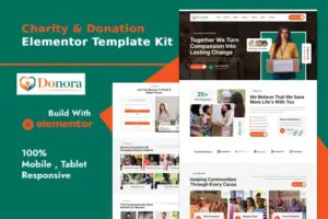 Donora – Charity & Donation Elementor Template Kit