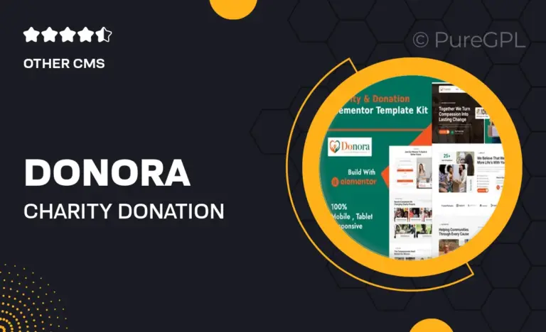 donora charity donation elementor template kit