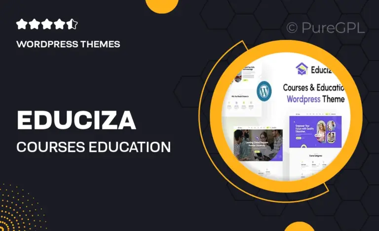 educiza courses education wordpress theme