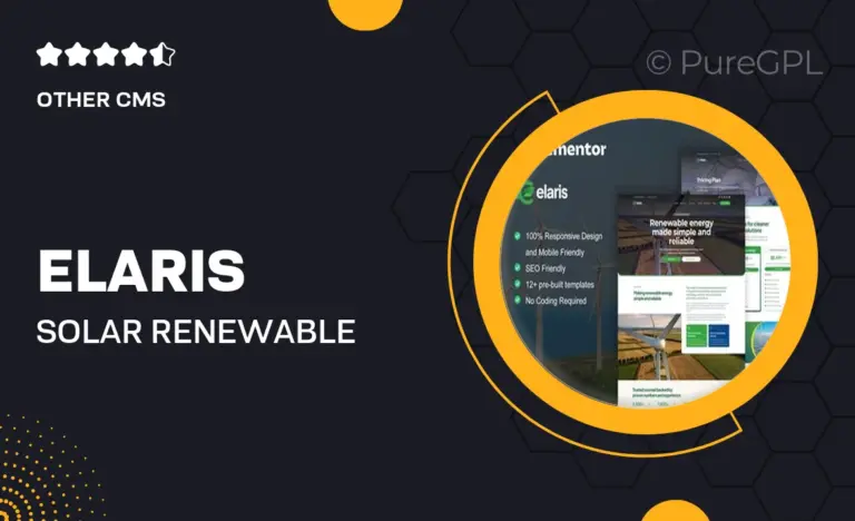 elaris solar renewable energy elementor pro template kit