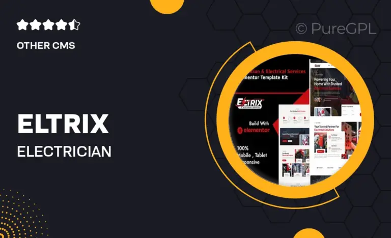 eltrix electrician electrical services elementor template kit