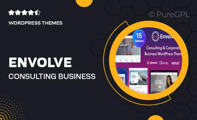 envolve consulting business wordpress theme