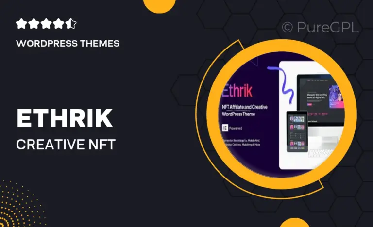 ethrik creative nft affiliate wordpress theme