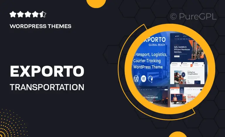 exporto transportation logistics wordpress theme