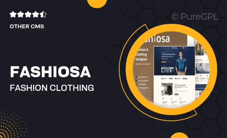 fashiosa fashion clothing designer elementor template kit