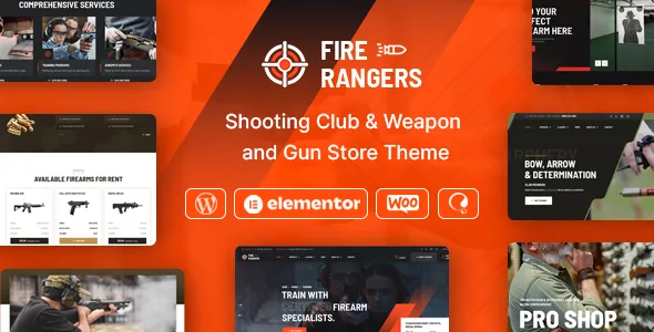 fire rangers shooting range gun club wordpress theme 1