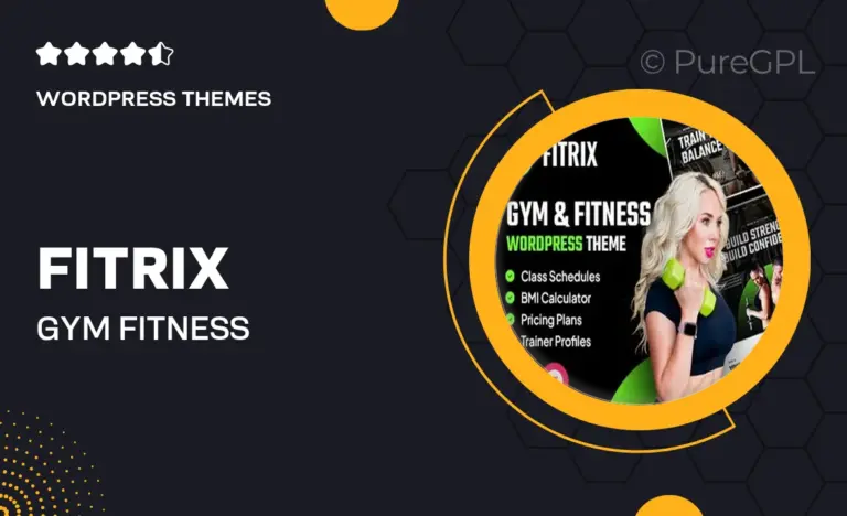 fitrix gym fitness wordpress theme