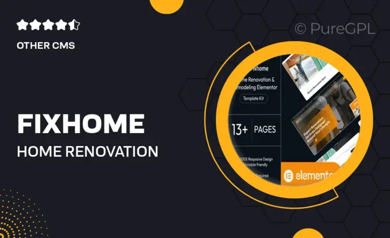 fixhome home renovation remodeling elementor template kit