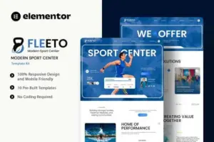 Fleeto – Modern Sport Center Elementor Template Kit