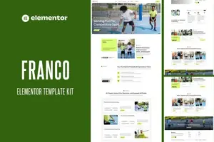 Franco – Pickleball Community & Play Elementor Template Kit