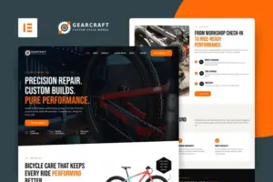 Gearcraft – Bicycle Repair & Customization Elementor Template Kit