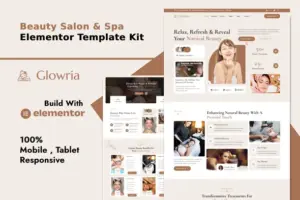 Glowria – Beauty Salon & Spa Elementor Template Kit