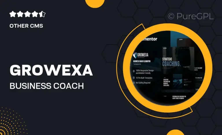 growexa business coach elementor template kit