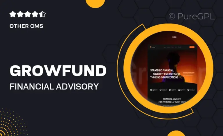 growfund financial advisory website elementor template kits