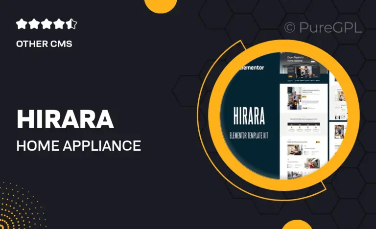 hirara home appliance repair services elementor template kit